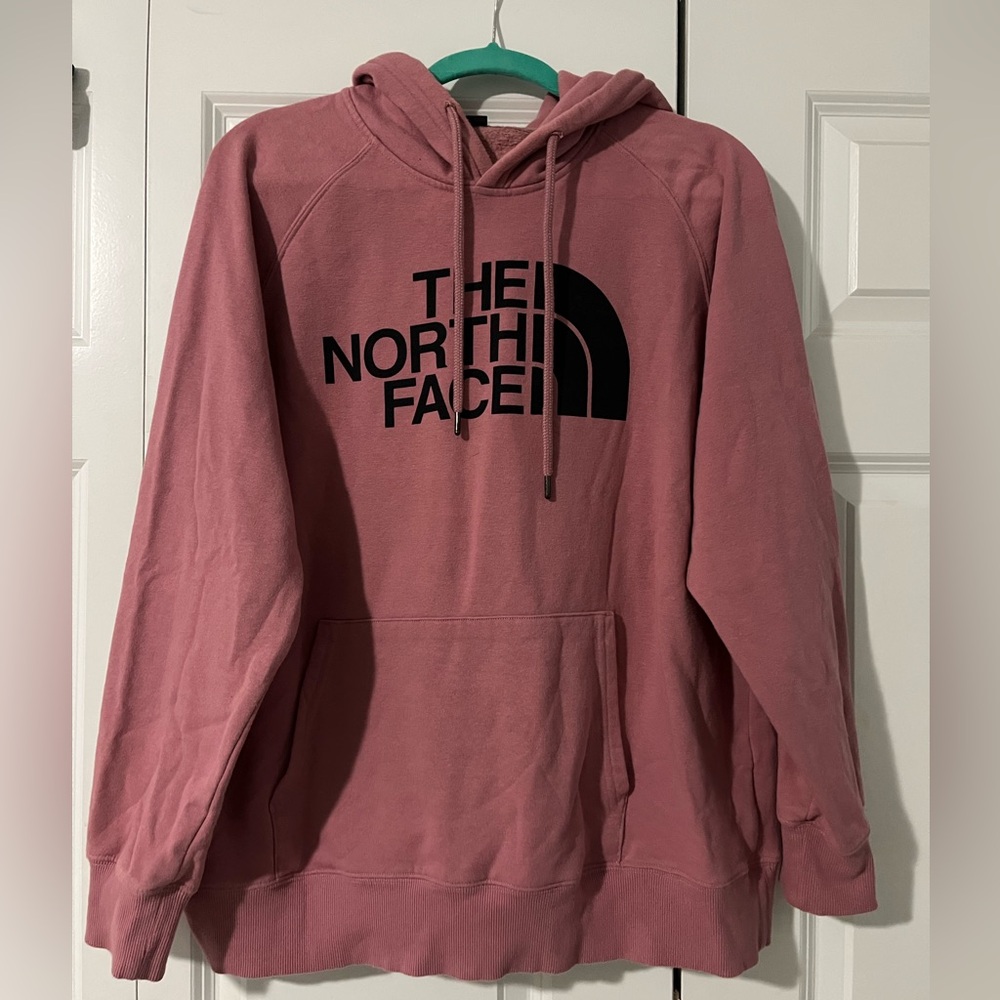 North Face half dome hoodie in dark pink size XL